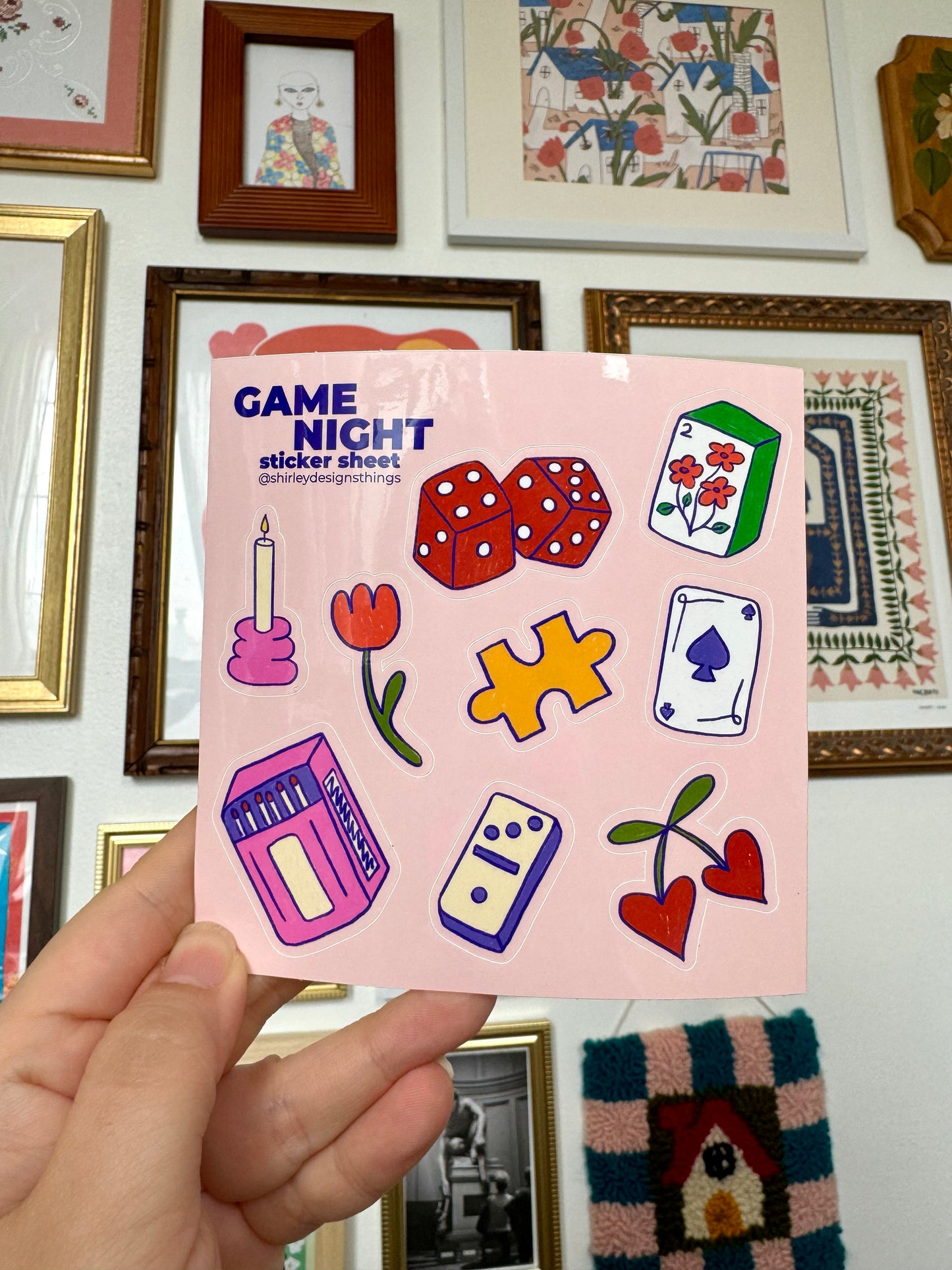 game night sticker sheet
