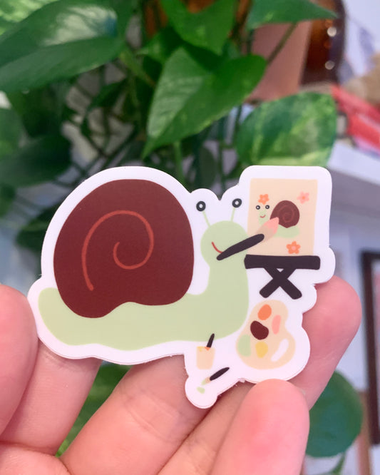 painting snail sticker