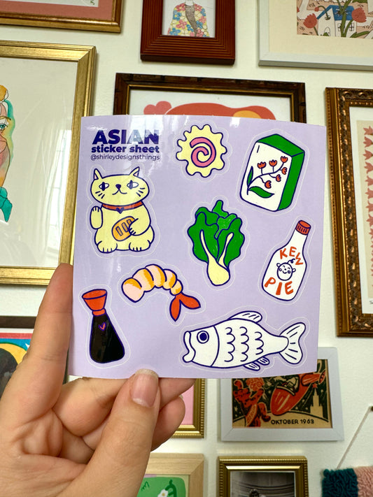 asian sticker sheet