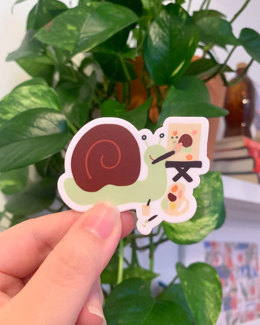 painting snail sticker