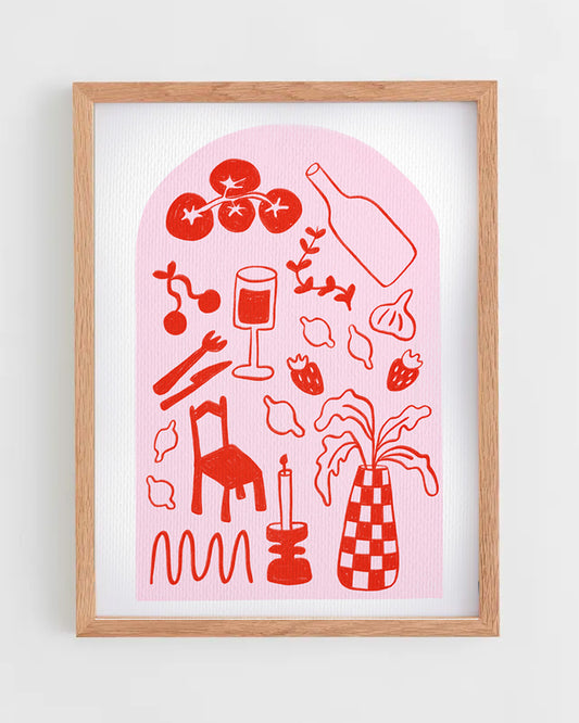 on the dinner table print 11x14